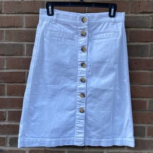 White Denim Ann Taylor Skirt